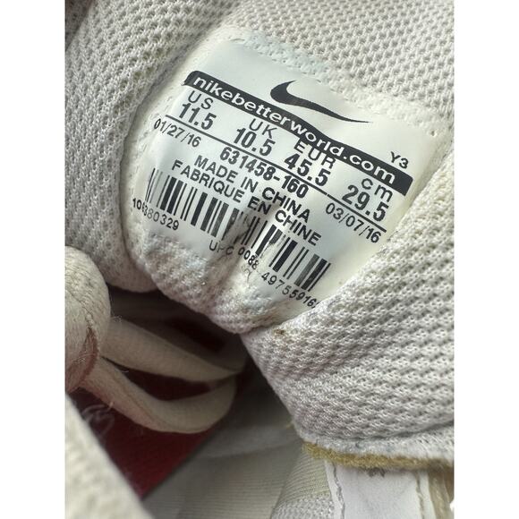 Nike ZOOM VAPOR 9.5 Tour Men's Tennis Shoes White University Red Size 11.5 *Flaw - Picture 12 of 16